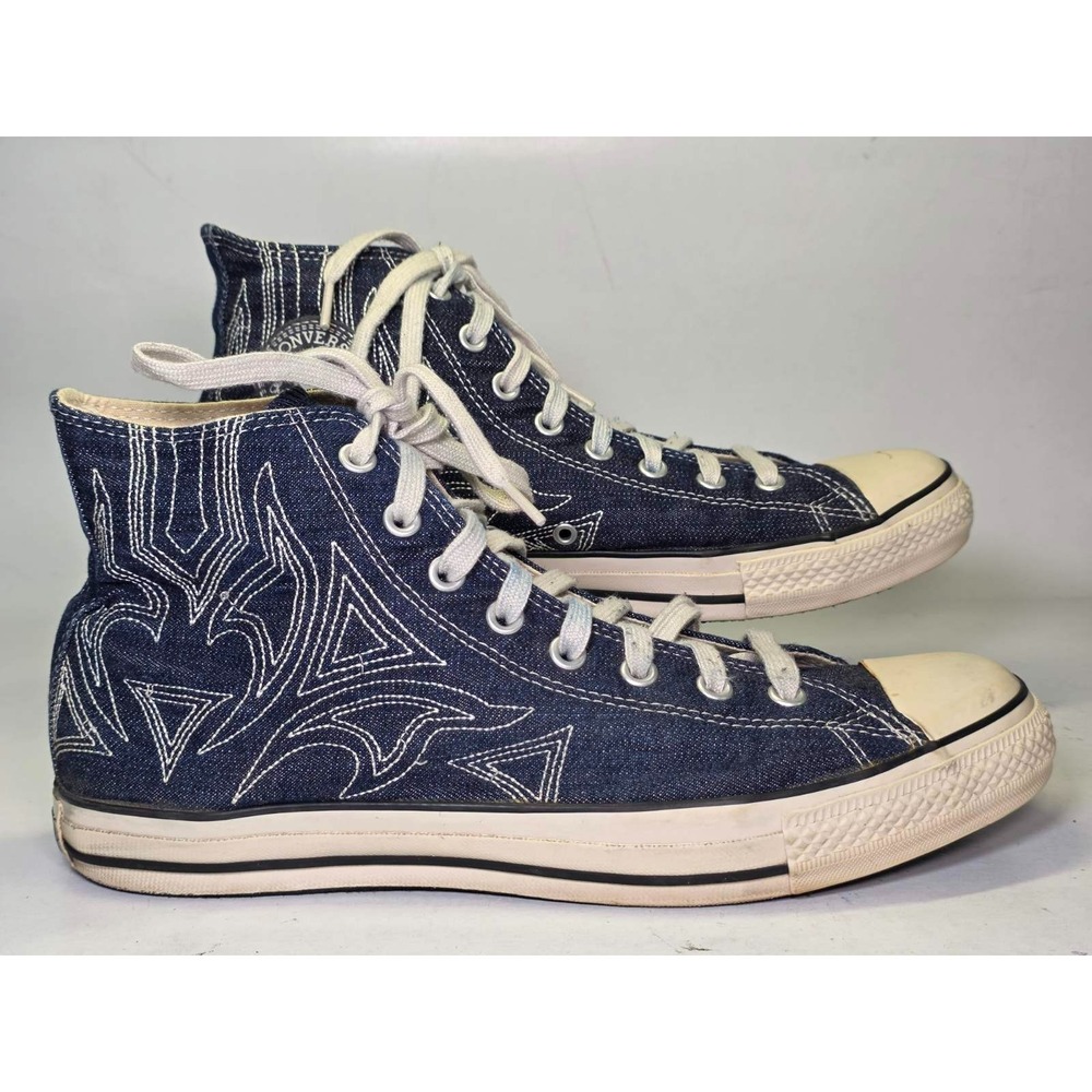 Converse Chuck Taylor All‎ Star Men's Sneakers Size 11 Women's 13 Navy Denim Y2K - Picture 9 of 15